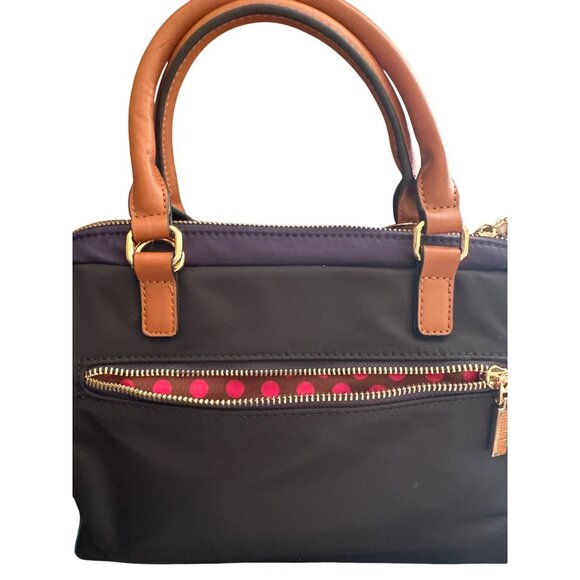 Nicole Lee USA CEst La Vie Bonjour Satchel Handbag W/ Polka Dot Lining & Matchin - Picture 10 of 12